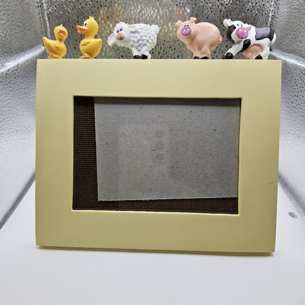Starbucks Yellow Photo Frame with Farm Animal Figures